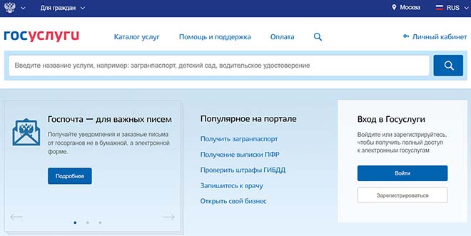 Government services website