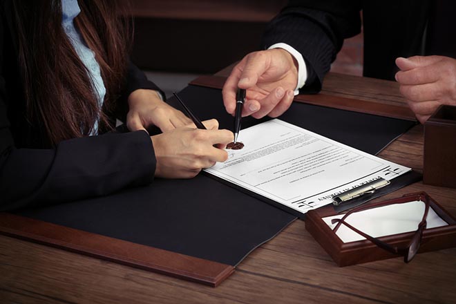 registration of a transaction with a notary